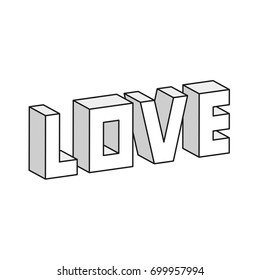 Love 3D illustration vector

