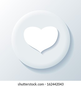 Love 3D Paper Icon on a white background