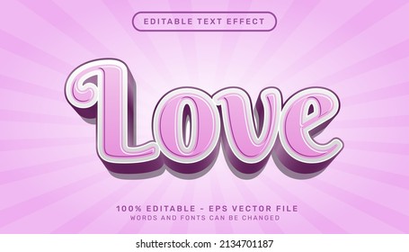 love 3d text effect and editable text effect