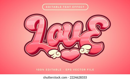 love 3d text effect and editable text effect