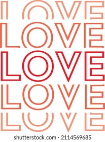 Love Love Love 5 Valentine's Day design vector svg