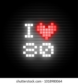 love 80 light symbol