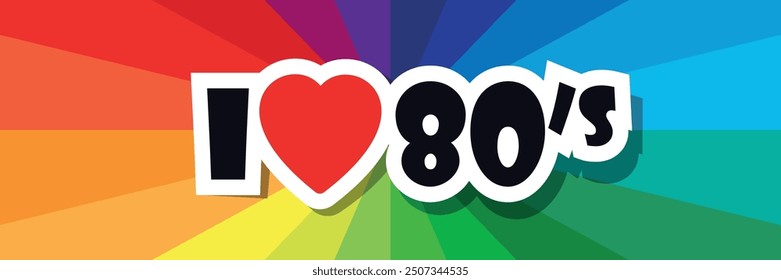I love 80" on colorful background