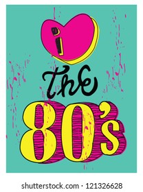 I love the 80's vector retro graphic design