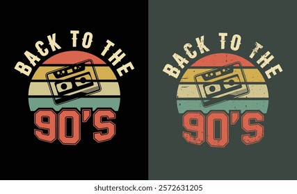 I Love 80s-90s t shirt design text effect card or invitation with geometric elements, tape cassette. Back to the 90s Vector illustration