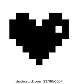love 8-bit icon logo design vector template illustration