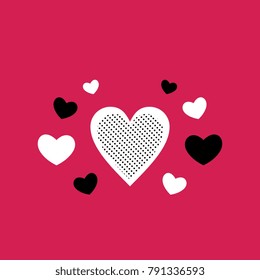 Love. Abstract background template for love illustration with heart.