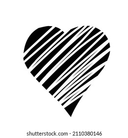 love abstract brush vector design
