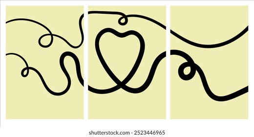 Liebe abstrakte durchgehende Linie Design. Vektorgrafik