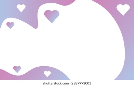 Amor gradiente de cuadro abstracto en lados con púrpura y azul