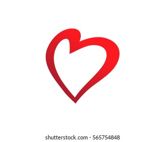 love abstract heart logo 5