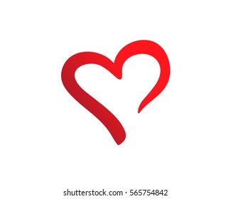 love abstract heart logo 8