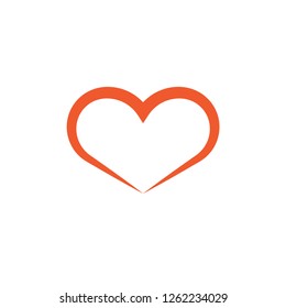 Love abstract icon design template illustration isolated