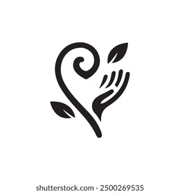 Liebe abstrakte Symbol Vektorgrafik