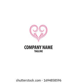 Love abstract logo. Can be used for icons.