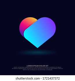 Love Abstract Logo Creative Template Sign Vector