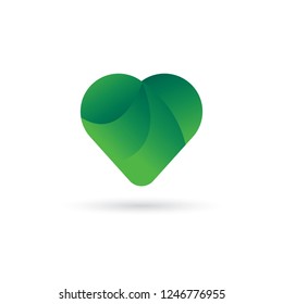 Love Abstract Logo Green Gradient Vector