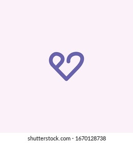 Love Abstract logo Icon template design in Vector illustration 