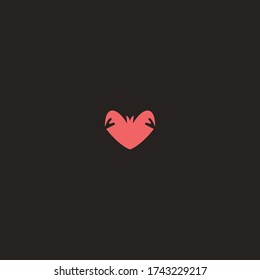 Love Abstract logo icon template design in Vector illustration