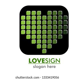 love abstract logo template