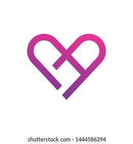love with abstract logo template
