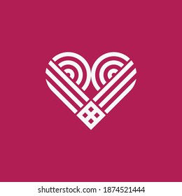 vector de plantilla de logotipo abstracto de amor
