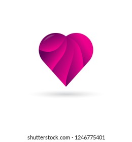 Love Abstract Logo Violet Gradient Vector
