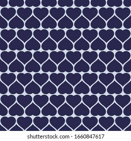 Love abstract monochromatic design seamless patterns. A seamless vector background. blue ornament. Graphic modern pattern. Simple graphic design.