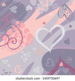 love abstract pattern for silk scarf and textile