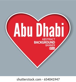 i love Abu Dhabi Vector EPS 10 illustration.