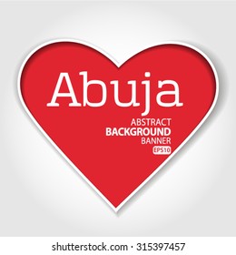 i love Abuja Vector EPS 10 illustration.