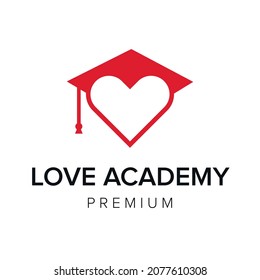 love academy logo icon vector template