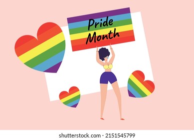 Love and Acceptance of Pride Month Vector art