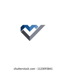 love accounting check ok logo vector