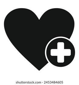 Love add support icon simple vector. Order shop button. Delivery favorite order
