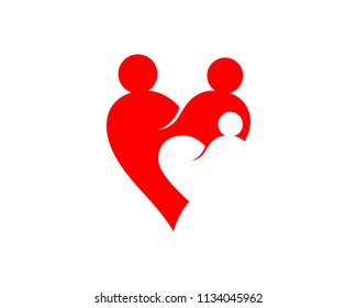 Love adoption baby logo and symbols vector