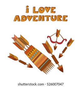 I love adventure vector illustration 