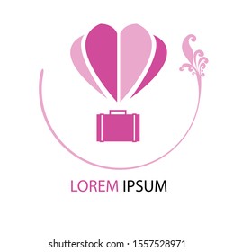 love air balloon design template. air balloon logos.