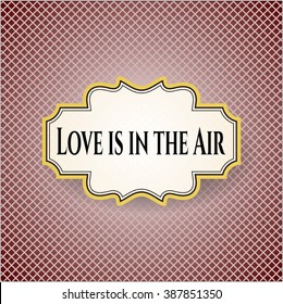 Love is in the Air card or banner