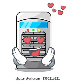 In love air cooler isolated with the cartoon