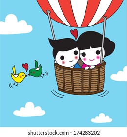 Love is in the air illustration