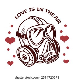 "Love in the Air: Romantic Mask Vector Design"