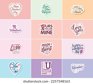 Love is in the Air: Valentine's Day Typography and Graphic Design Stickers