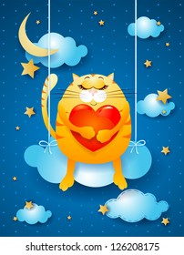 Love is in the air, vector illustration