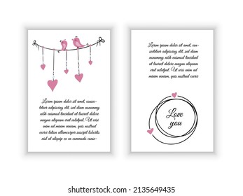 Love is in the air vector lettering clip art isolated on white background. Handwritten poster or greeting card. Valentine's Day typography.