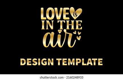 love is in the air vector logo monogram template