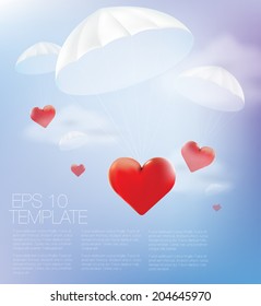 Love is in the air. Vector template