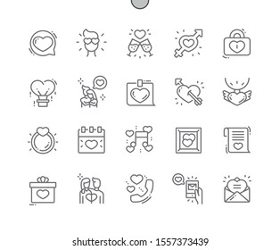 Love is in the Air Well-crafted Pixel Perfect Vector Thin Line Icons 30 2x Grid for Web Graphics and Apps. Simple Minimal Pictogram