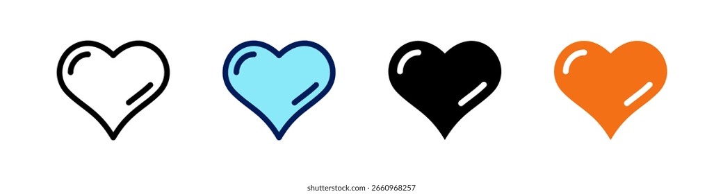 Liebe alle in einem Symbol Multi Styles Vektor Set