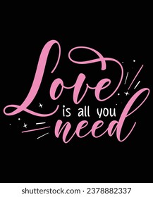 love is all you need colorful design